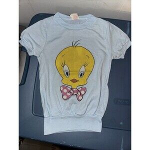 VTG Sears X Warner Bros Baby Blue Baby’s One Piece Tweety Bird 1986 EUC RARE
